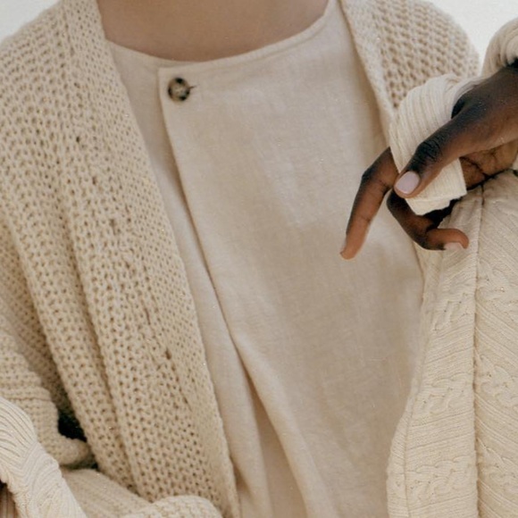 CORDERA Ramie Maxi Blouse in Clay Pot Asymmetric Early Monica SS 2020 OS NWT - Picture 3 of 16